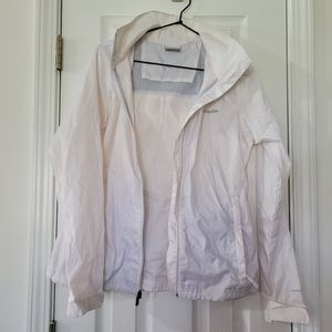 White Medium Columbia Rain Jacket